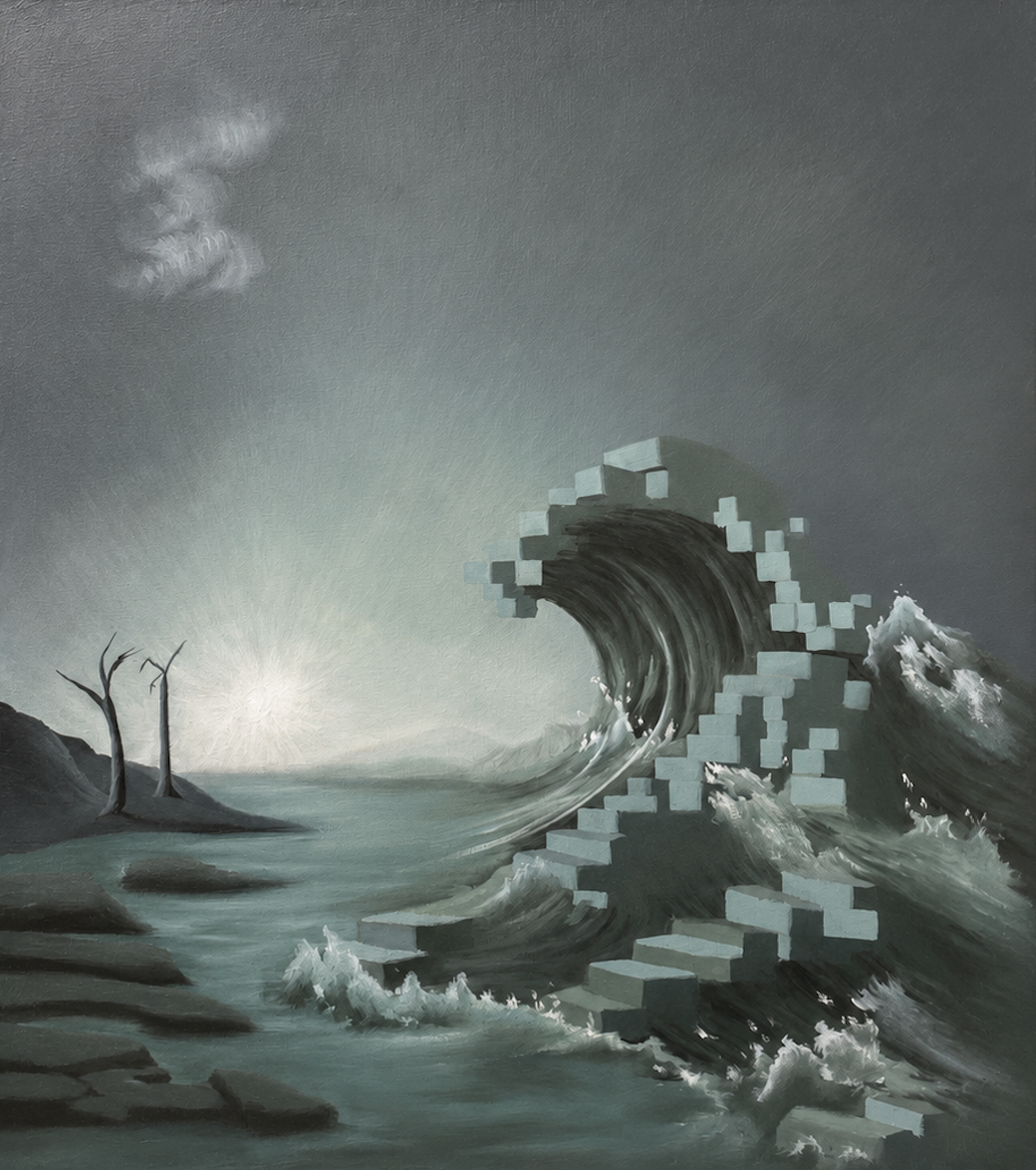 Anthrocadia 4, painting by Nick Autiello